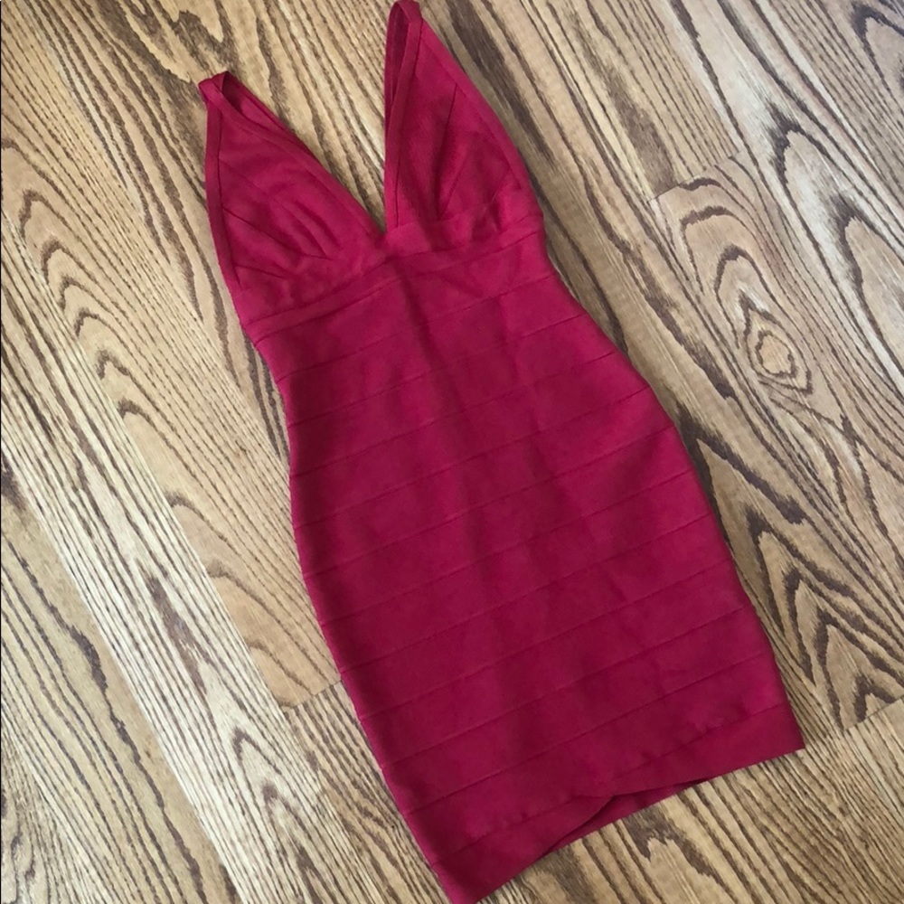 Red bandage dress